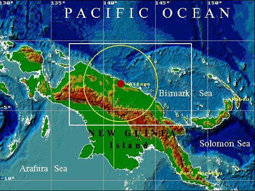 Location map of the July 17, 1998 Aitape earthquake and tsunami.