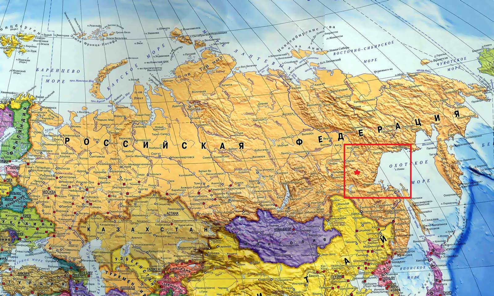 Карта России С Широтой И Долготой